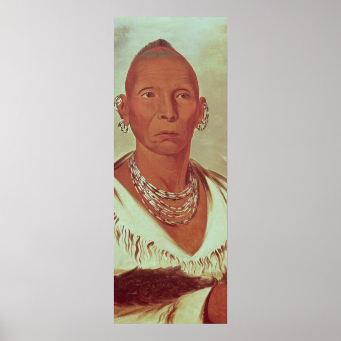 Portrait of Black Hawk, Indian Chief Poster