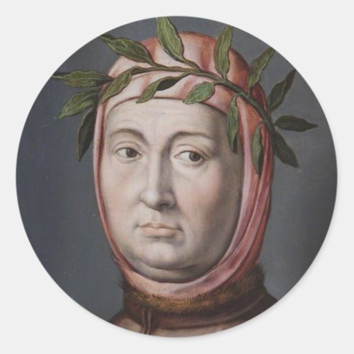 Portrait of Boccaccio Classic Round Sticker