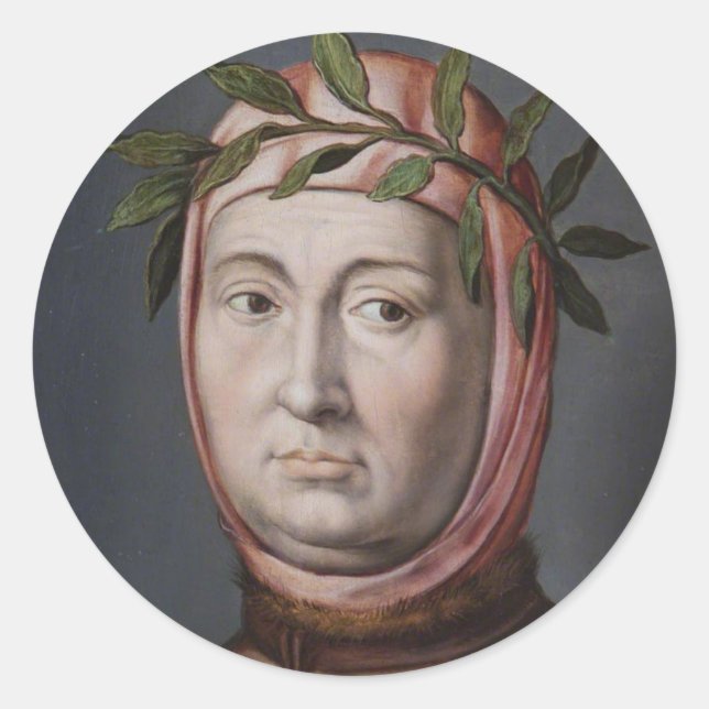 Portrait of Boccaccio Classic Round Sticker (Front)