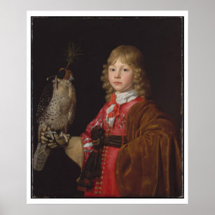 Portrait of Boy with Falcon Poster