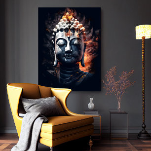 Portrait of Buddha Digital Art Poster