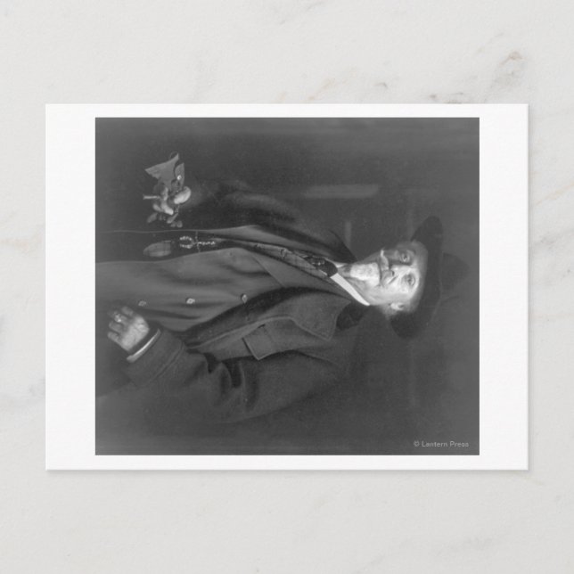 Portrait of "Buffalo Bill" Cody Photograph Postcard (Front)