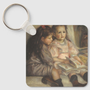 Portrait of Caillebotte Children by Pierre Renoir Keychain