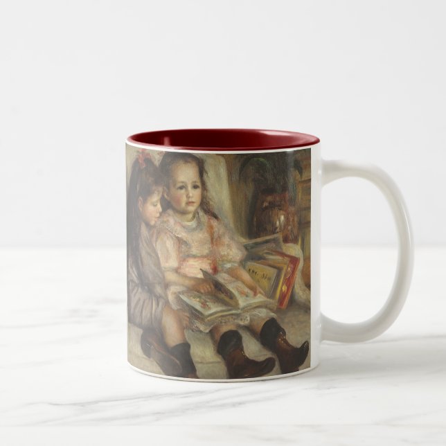 Portrait of Caillebotte Children by Pierre Renoir Two-Tone Coffee Mug (Right)