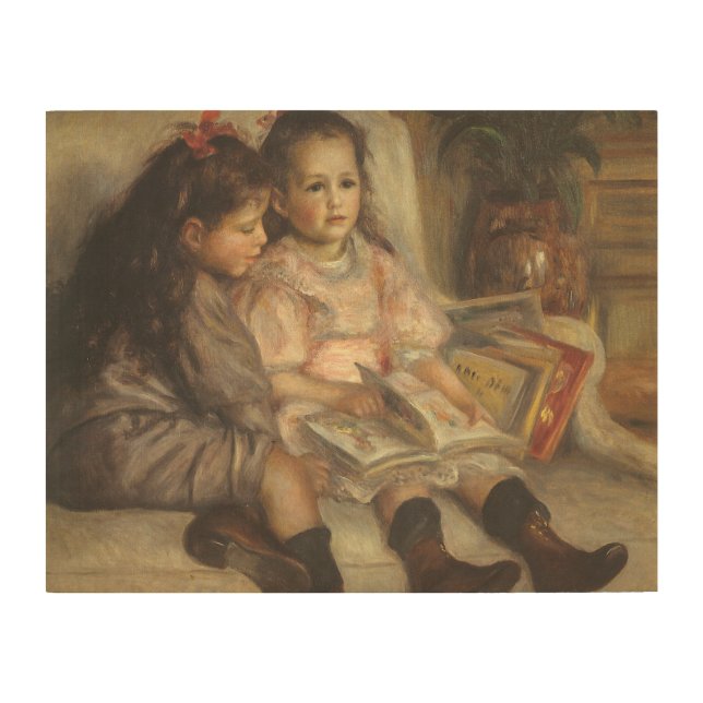 Portrait of Caillebotte Children by Pierre Renoir Wood Wall Decor (Front)