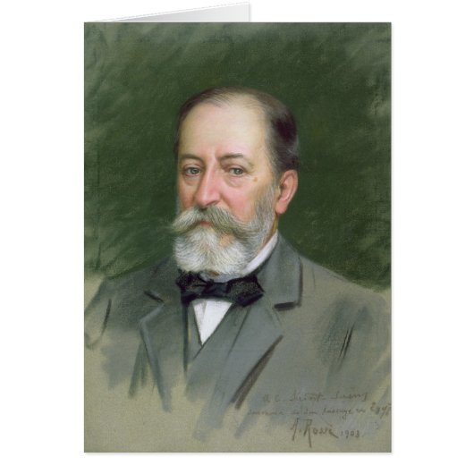 Portrait of Camille Saint-Saens 1903 Cards (Front)