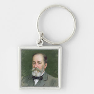 Portrait of Camille Saint-Saens  1903 Keychain