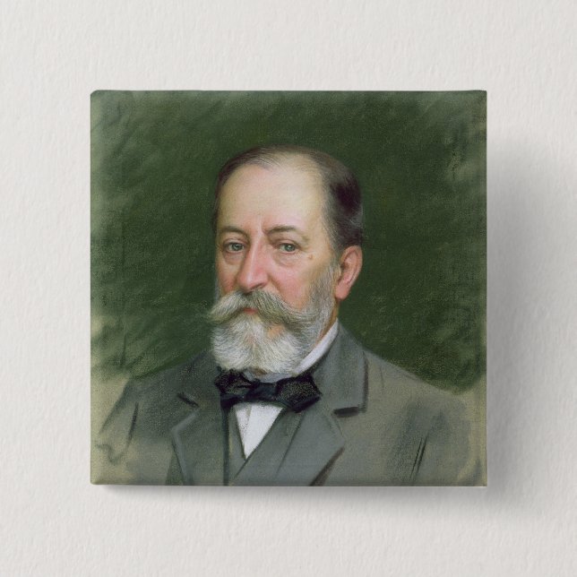 Portrait of Camille Saint-Saens  1903 Pinback Button (Front)