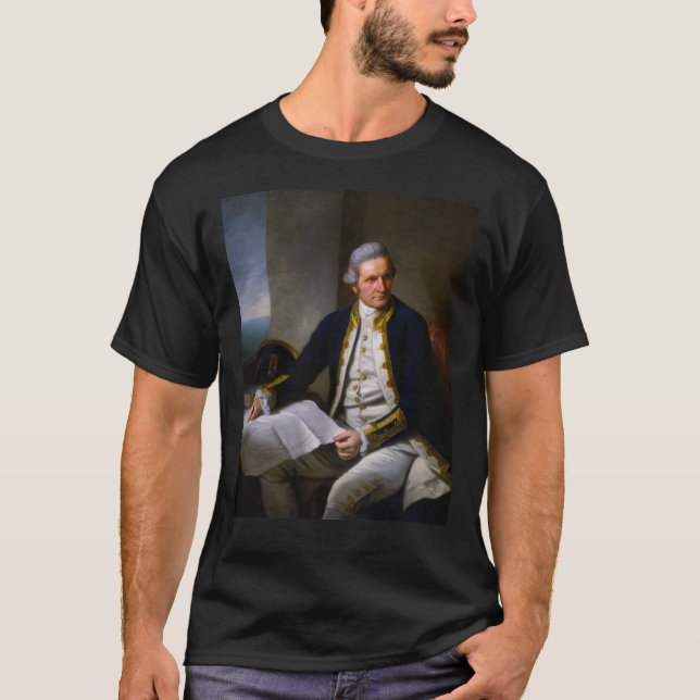 Portrait of Captain James Cook by Sir Nathaniel Da T-Shirt (Front)