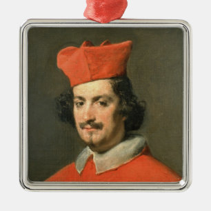 Portrait of Cardinal Camillo Astali Pamphili Metal Ornament
