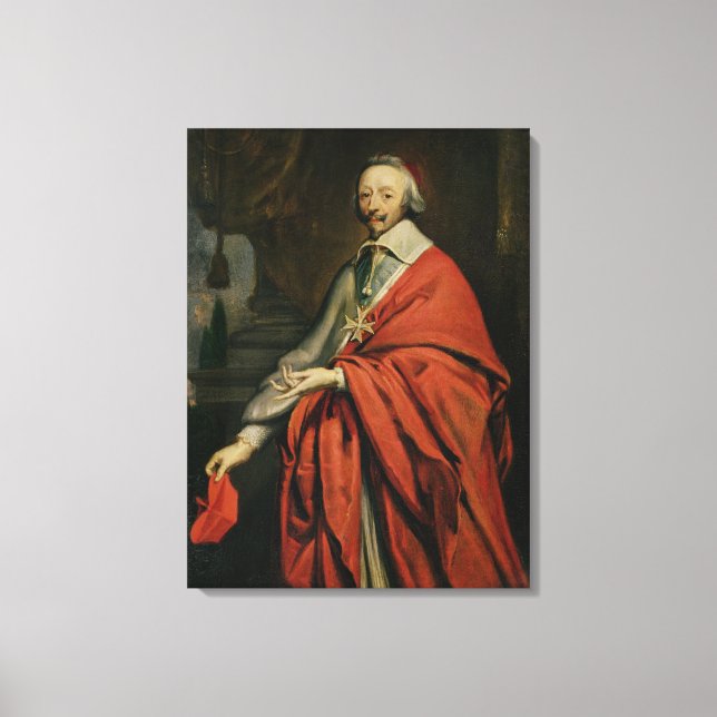 Portrait of Cardinal de Richelieu Canvas Print (Front)