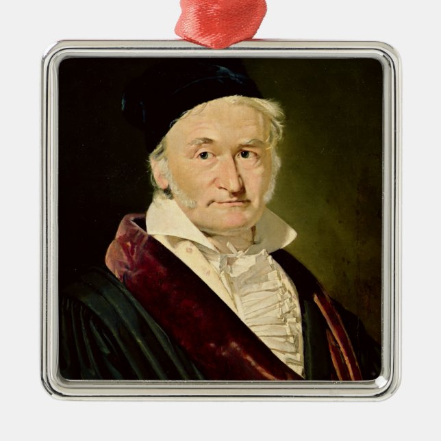 Portrait of Carl Friedrich Gauss, 1840 Metal Ornament (Front)