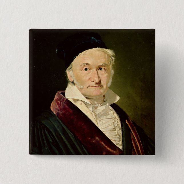 Portrait of Carl Friedrich Gauss, 1840 Pinback Button (Front)