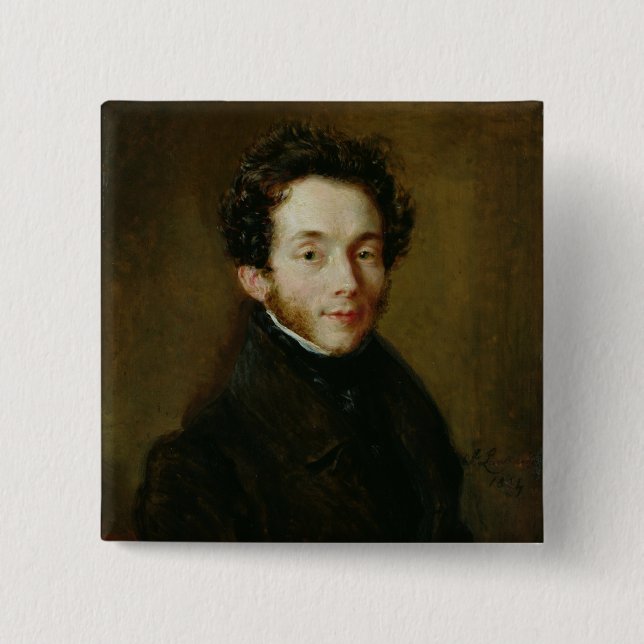 Portrait of Carl Maria Friedrich Ernst von Pinback Button (Front)
