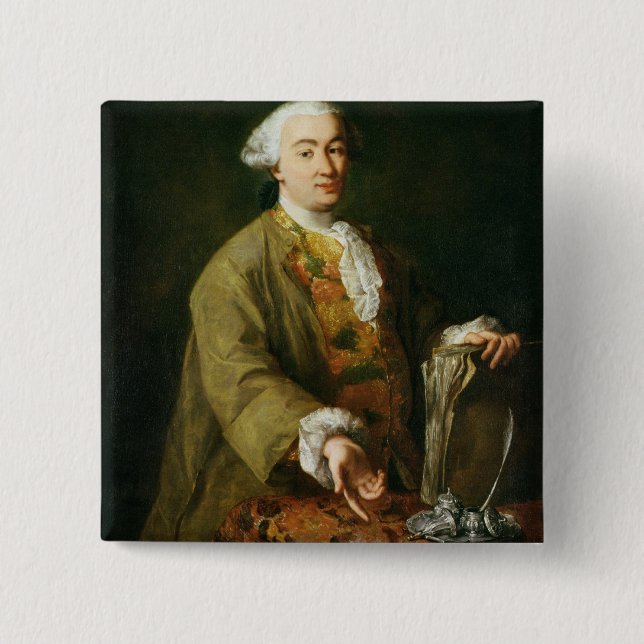 Portrait of Carlo Goldoni Pinback Button (Front)