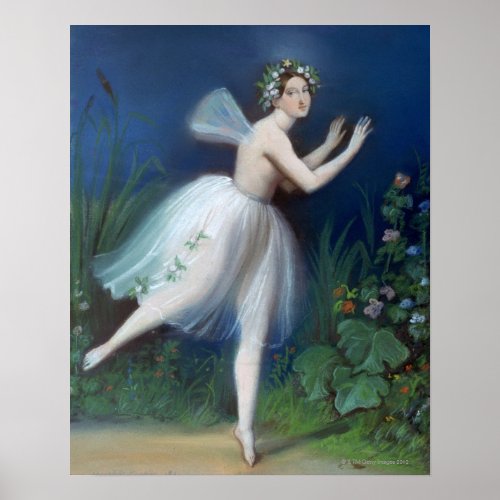 Portrait of Carlotta Grisi in Giselle by Poster