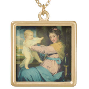 Portrait of Caroline, Duchess of Marlborough with Gold Plated Necklace