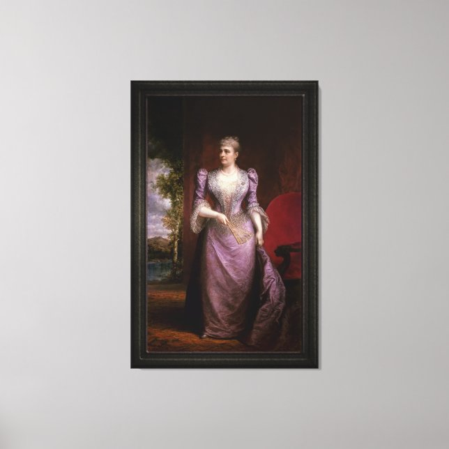 Portrait of Caroline Scott Harrison Canvas Print (Front)