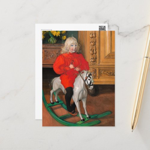 Portrait of Casimir Laurin Murre by Carl Larsson Holiday Postcard