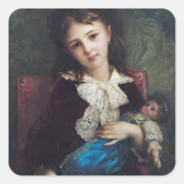Portrait of Catherine du Bouchage, 1879 Square Sticker (Front)
