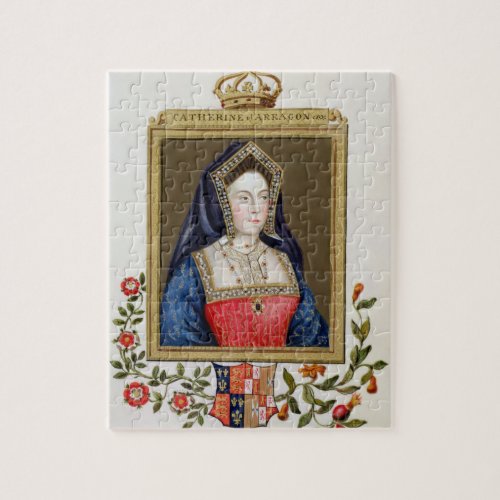 Portrait of Catherine of Aragon 1485_1536 1st Qu Jigsaw Puzzle