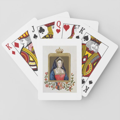 Portrait of Catherine of Aragon 1485_1536 1st Qu Poker Cards