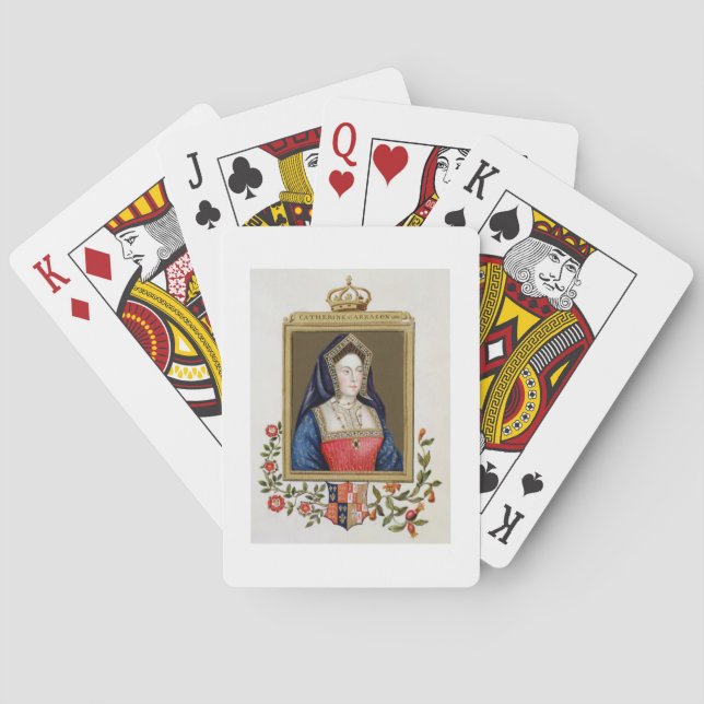 Portrait of Catherine of Aragon (1485-1536) 1st Qu Poker Cards (Back)