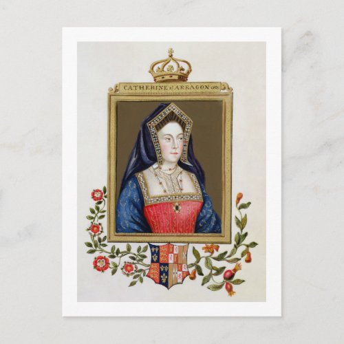 Portrait of Catherine of Aragon 1485_1536 1st Qu Postcard