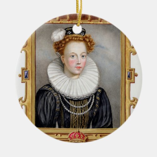 Portrait of Catherine Parr 1512_1548 Sixth Wife Ceramic Ornament