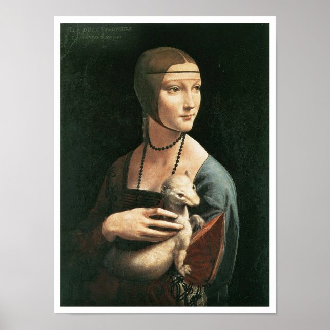 Portrait of Cecilia Gallerani, Lady with an Ermine Poster (Front)