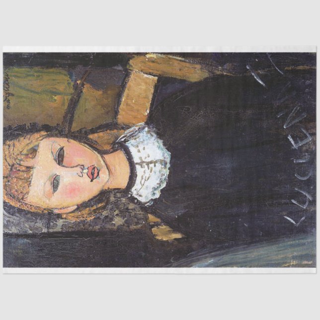 Portrait of Ceroni, Modigliani Tissue Paper (Front)