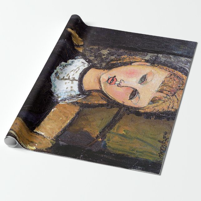 Portrait of Ceroni, Modigliani Wrapping Paper (Unrolled)