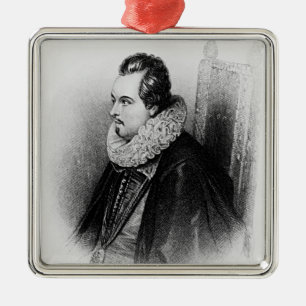 Portrait of Charles Blount 8th Earl of Metal Ornament
