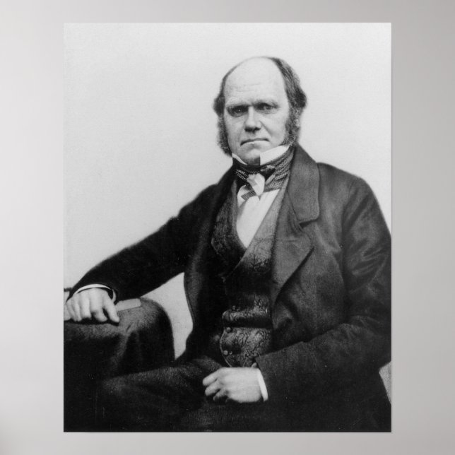 Portrait of Charles Darwin, 1854 Poster (Front)