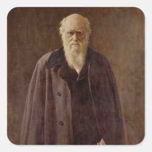 Portrait of Charles Darwin 1883 Square Sticker