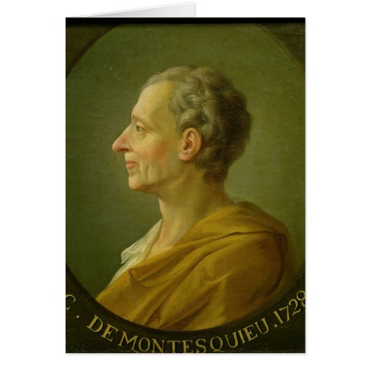 Portrait of Charles de Montesquieu Cards (Front)