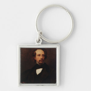 Portrait of Charles Dickens  1855 Keychain