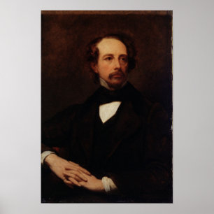 Portrait of Charles Dickens 1855 Poster