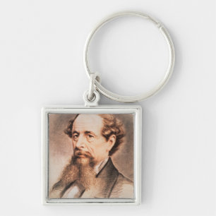 Portrait of Charles Dickens, 1869 Keychain