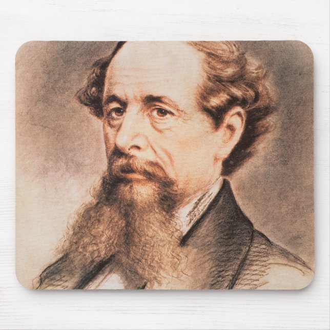 Portrait of Charles Dickens, 1869 Mouse Pad (Front)