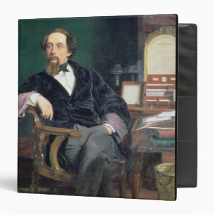 Portrait of Charles Dickens (oil on canvas) Binder