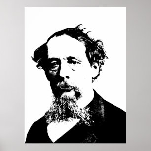Portrait of Charles Dickens Poster