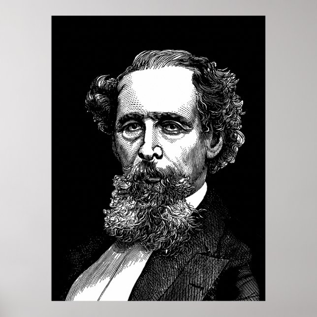Portrait of Charles Dickens Poster (Front)