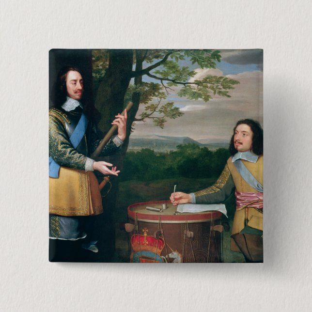 Portrait of Charles I  and Sir Edward Walker Button (Front)