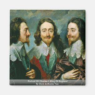 Portrait Of Charles I, King Of England Magnet