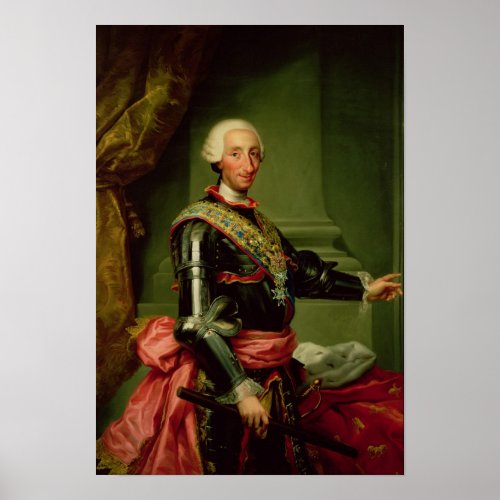Portrait of Charles III  c1761 Poster