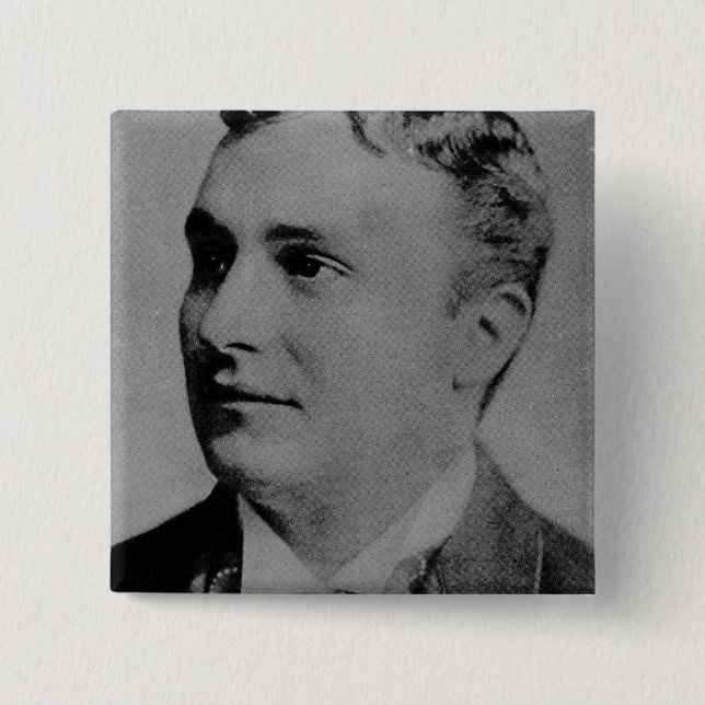 Portrait of Charles Spencer Chaplin, Sr Pinback Button (Front)