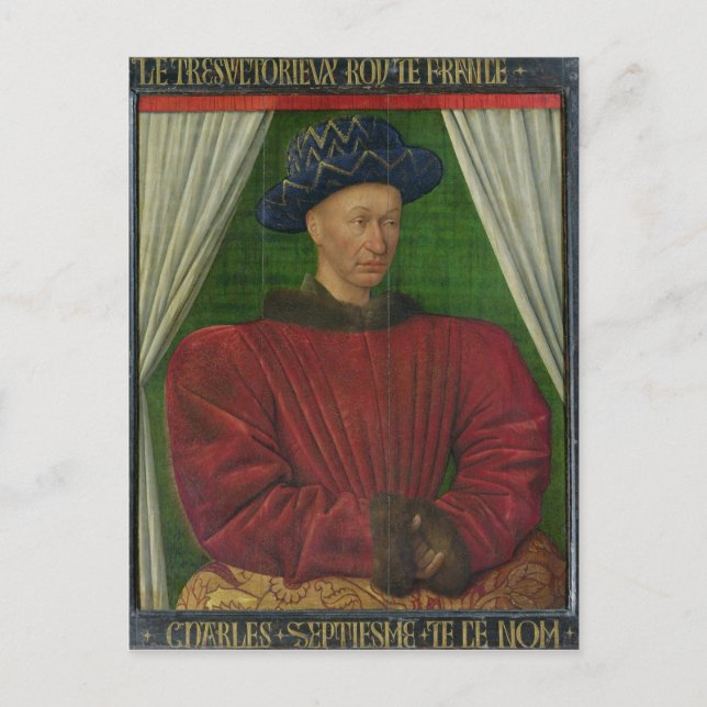 Portrait of Charles VII, c.1445-50 Postcard (Front)