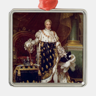 Portrait of Charles X  in Coronation Robes, 1827 Metal Ornament