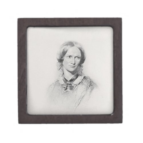 Portrait of Charlotte Bronte engraved by Walker a Jewelry Box